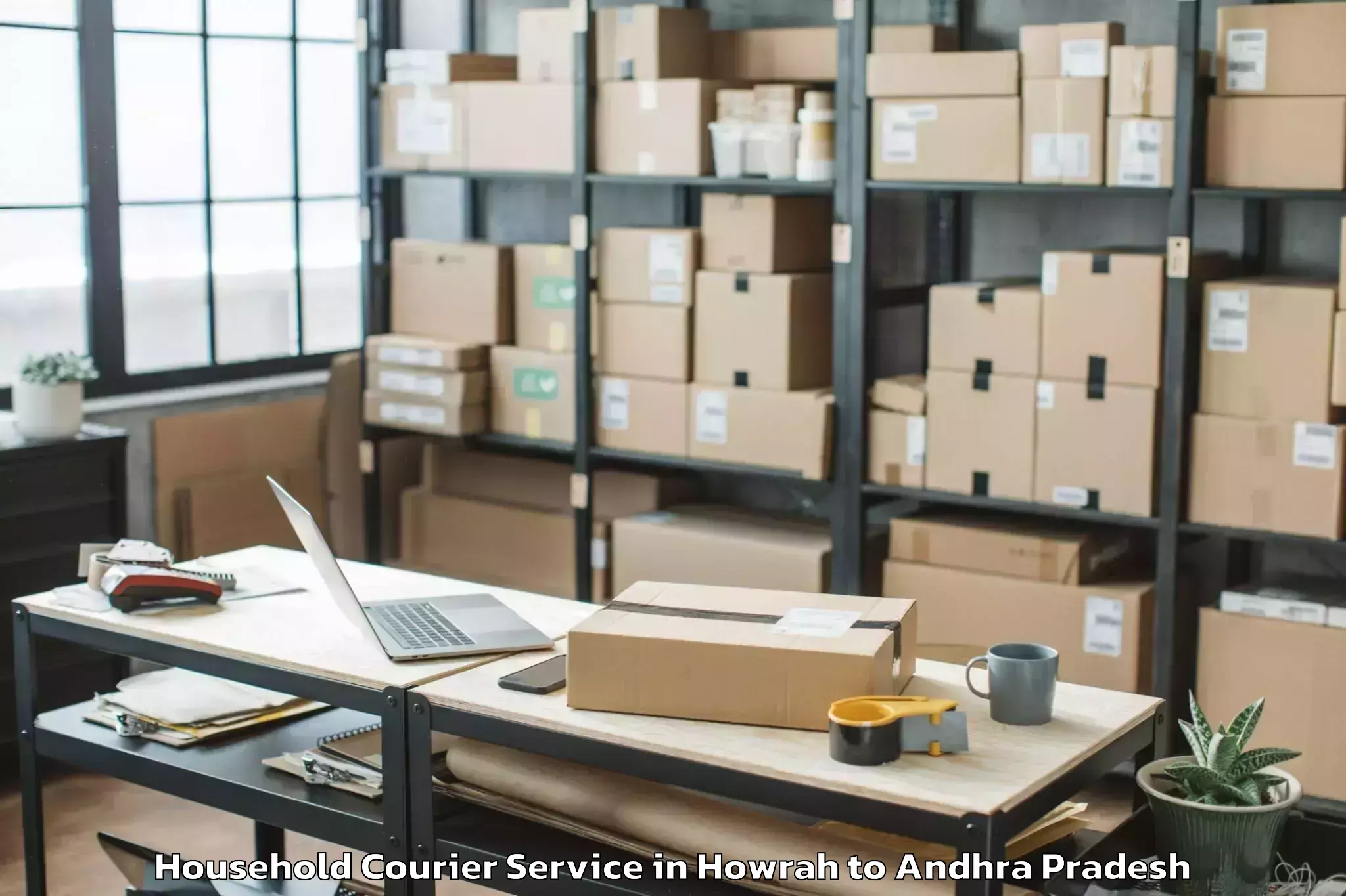 Affordable Howrah to Mudigubba Household Courier